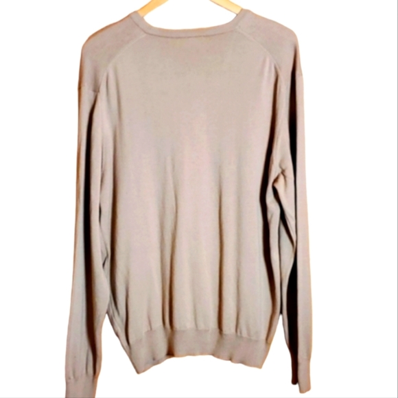 TOSCANO L BEIGE V-NECK LONGSLEEVE SWEATER - Picture 2 of 4